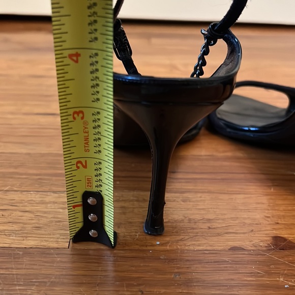 Chanel Black Ankle Strap Heels 39.5 - Picture 8 of 10